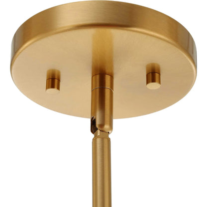 Oviform 6 Light Round Chandelier by Uttermost in brass. Made from steel, glass in a modern style.