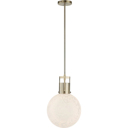 Huch 1 Light Glass Pendant by Uttermost in white. Made from steel, glass in a unique style.