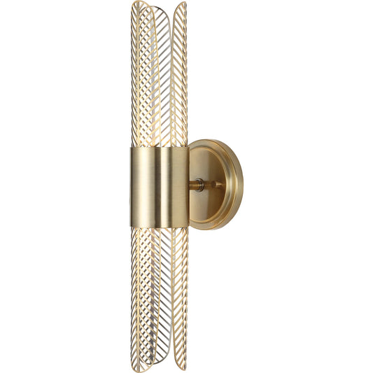 Cret 2 Light LED Sconce by Uttermost in brass. Made from steel in a unique style.