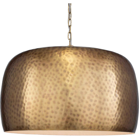 Lemont Hammered 1 Light Pendant by Uttermost in brass. Made from iron in a unique style.