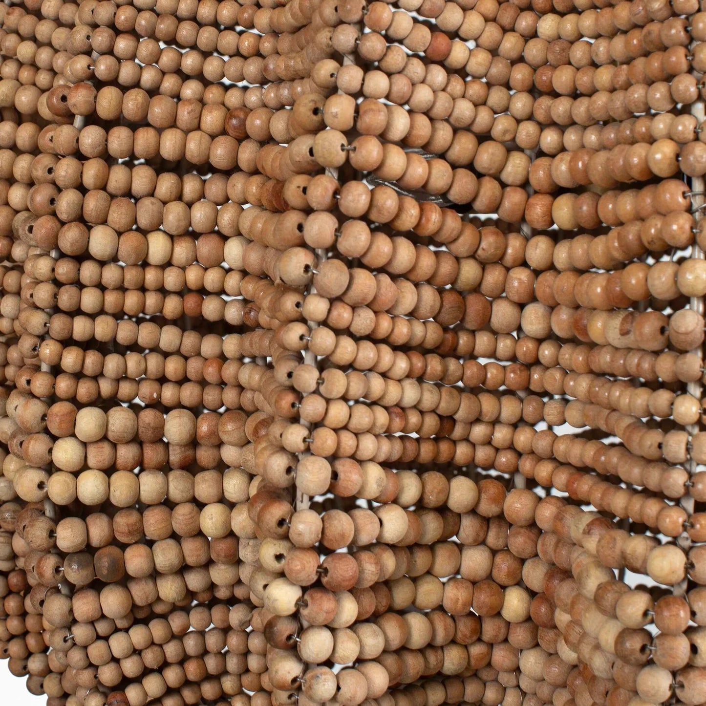 002 SI-2386637 | Closeup | Kauri 5 Light Bead Pendant by Uttermost in brass. Made from iron, wood beads in a rustic style.