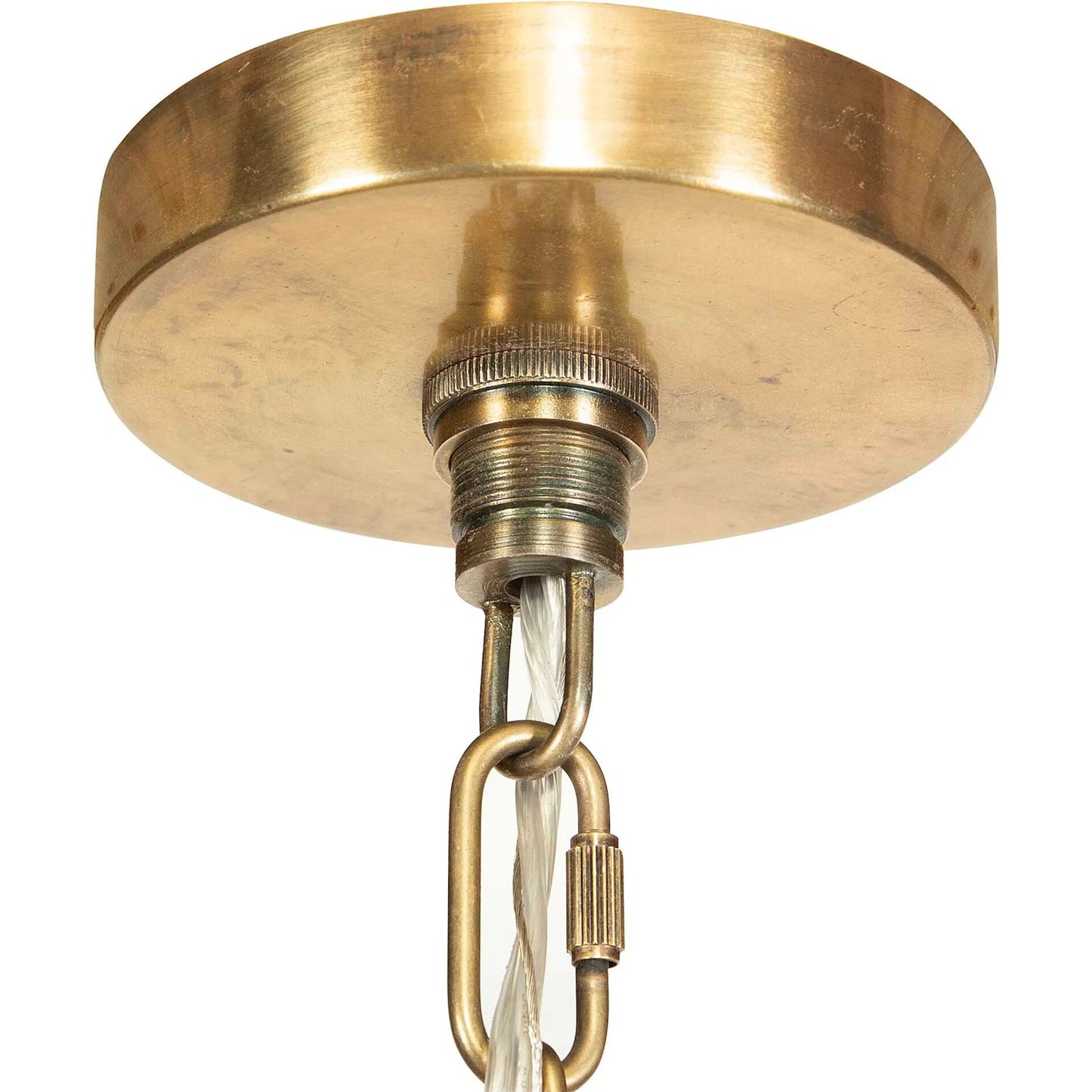 004 SI-2386638 | Closeup | Kauri 1 Light Bead Pendant by Uttermost in brass. Made from iron, wood beads in a rustic style.