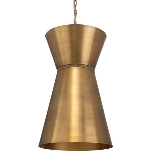 Crocker 1 Light Mini Pendant by Uttermost in brass. Made from iron in a unique style.