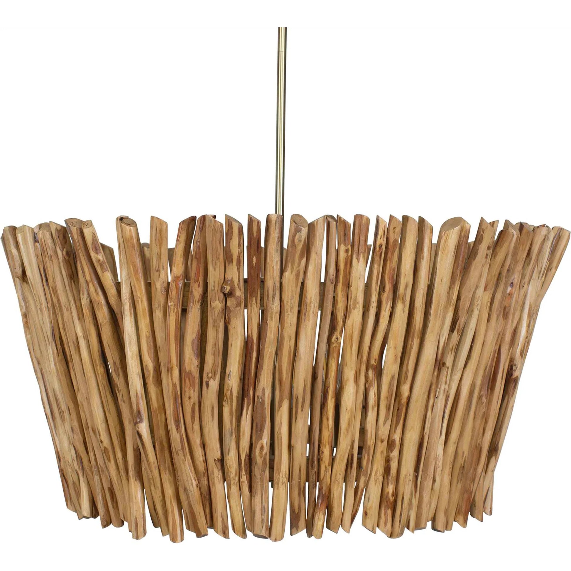 Rhea 4 Light Branch Chandelier by Uttermost in brass. Made from iron, wood in a unique style.