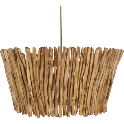 Rhea 4 Light Branch Chandelier by Uttermost in brass. Made from iron, wood in a unique style.