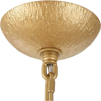 Seville 9 Light Chandelier by Uttermost in gold. Made from iron, fabric in a traditional style.