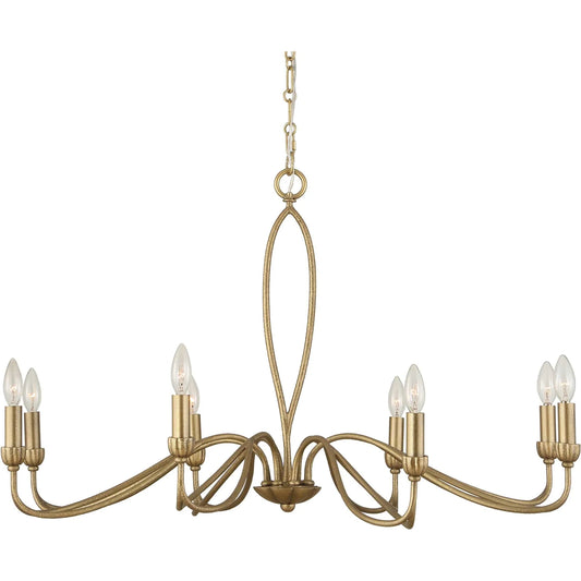 Corella 8 Light Chandelier by Uttermost in gold. Made from iron, aluminum in a unique style.