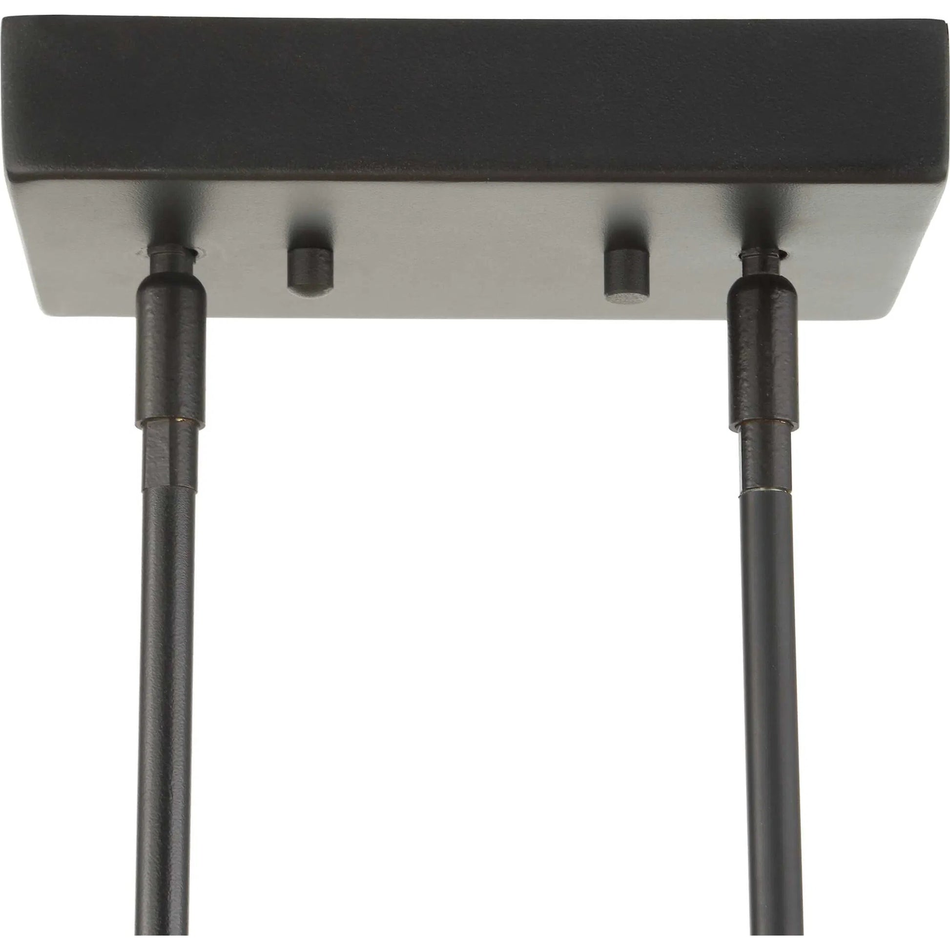 Kyoto 4 Light Linear LED Chandelier by Uttermost in black. Made from iron, alabaster disk in a modern style.