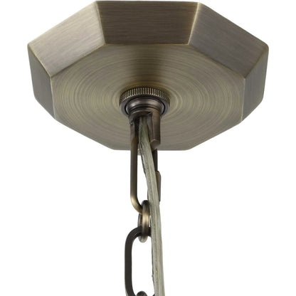 Granada 1 Light Hexagon Pendant by Uttermost in brass. Made from iron in a modern style.