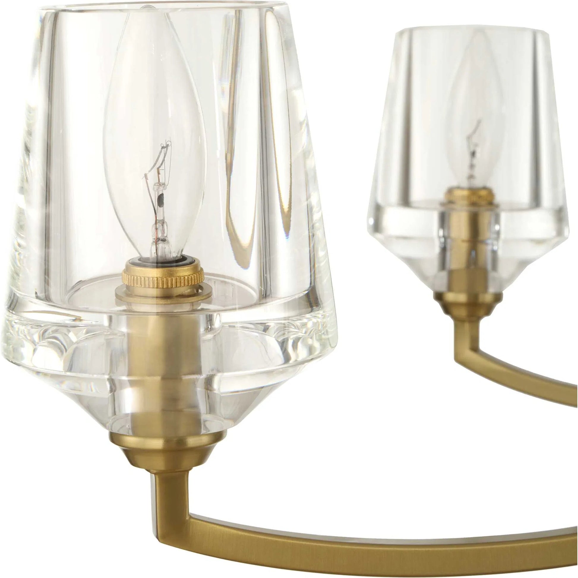 Barcelona 6 Light Chandelier by Uttermost in brass. Made from iron, crystal in a modern style.