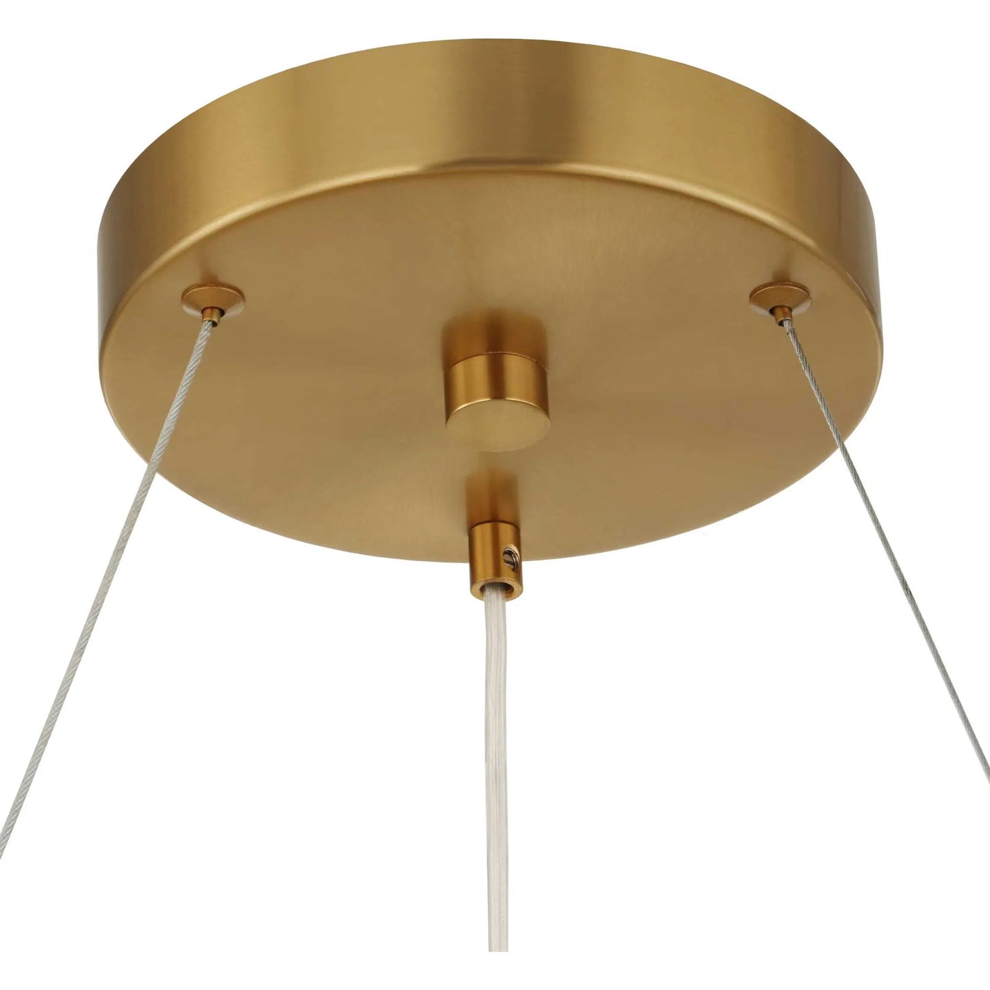 012 SI-2453077 | Closeup | Segovia Round LED Chandelier by Uttermost in brass. Made from iron, crystal in a modern style.