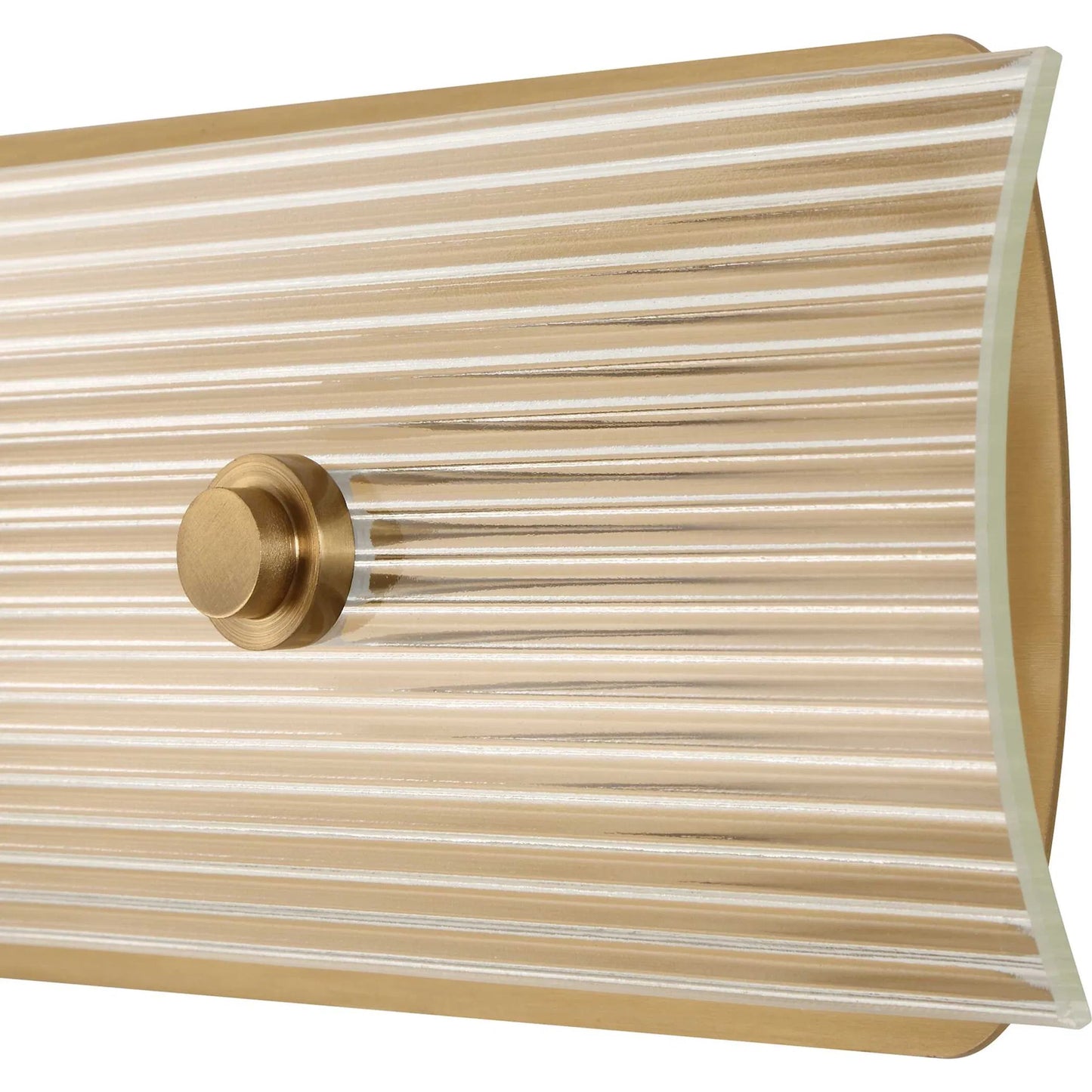 010 SI-2453103 | Closeup | Elmhurst 2 Light Vanity Sconce by Uttermost in brass. Made from iron, glass in a modern style.
