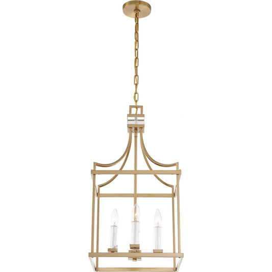Montreal 4 Light Lantern Pendant by Uttermost in brass. Made from iron, crystal in a cottage & farmhouse style.