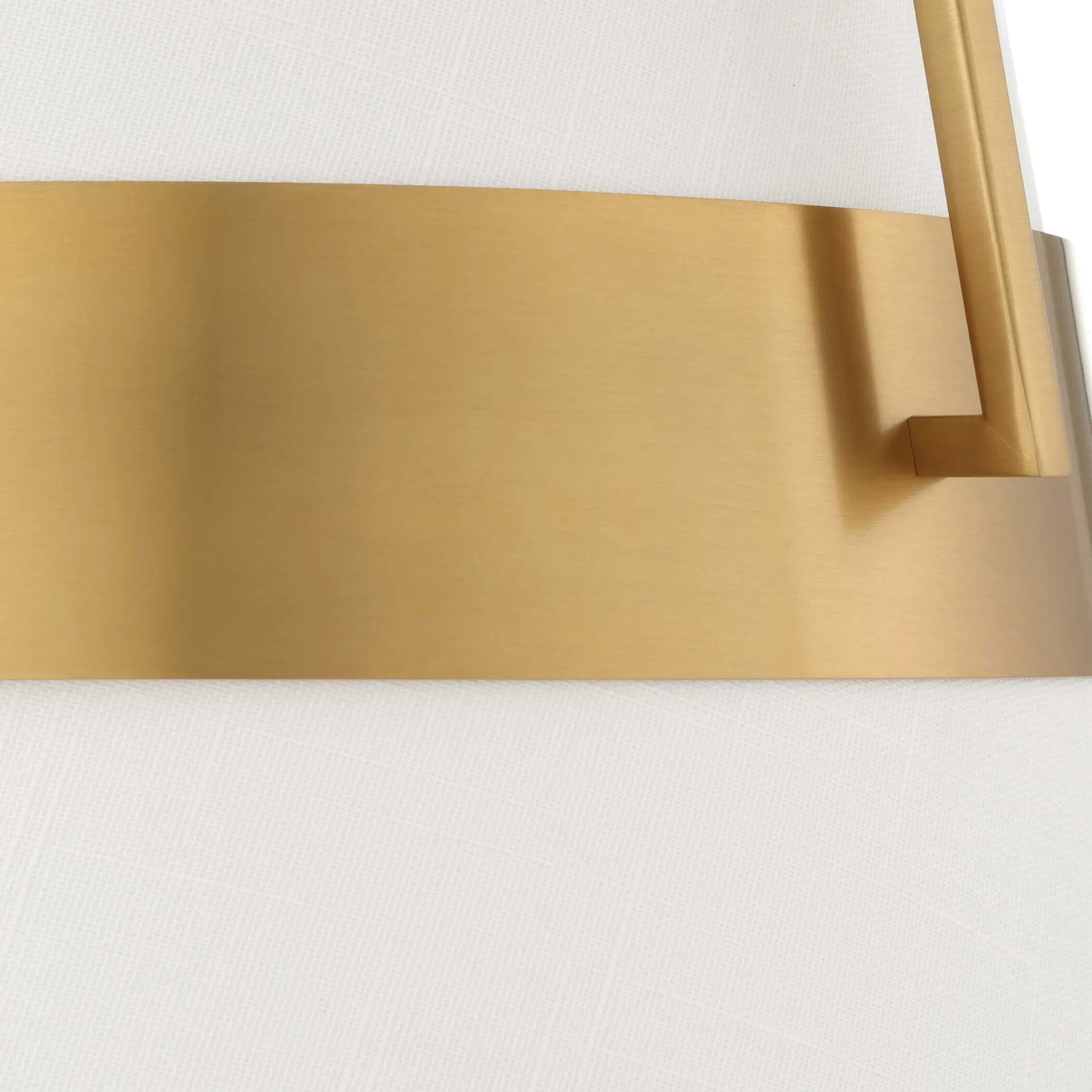 Harness 1 Light Shade Pendant by Uttermost in brass, white. Made from iron, fabric in a transitional style.