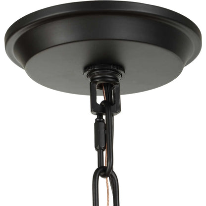 Evanston 4 Light Indoor/Outdoor Pendant by Uttermost in black and black. Made from opal glass in a unique style.