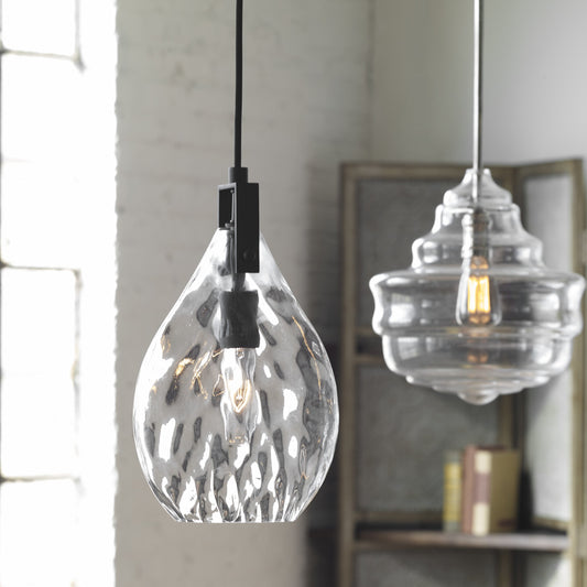 Campester Watered Glass Mini Pendant by Uttermost. Made from metal, glass in a modern style.