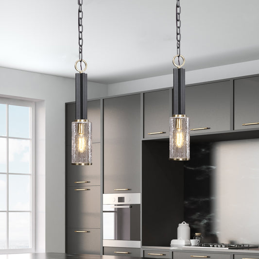 Jarsdel Industrial Mini Pendant by Uttermost. Made from steel, glass in a modern style.