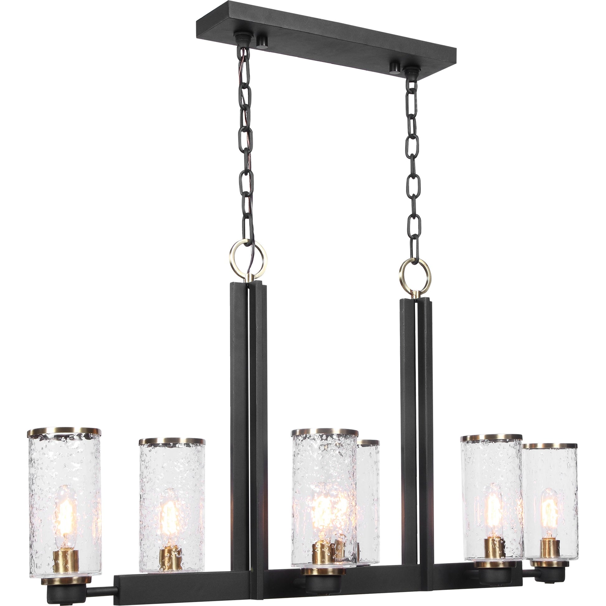 Jarsdel Industrial Island Light by Uttermost. Made from steel, glass in a transitional style.