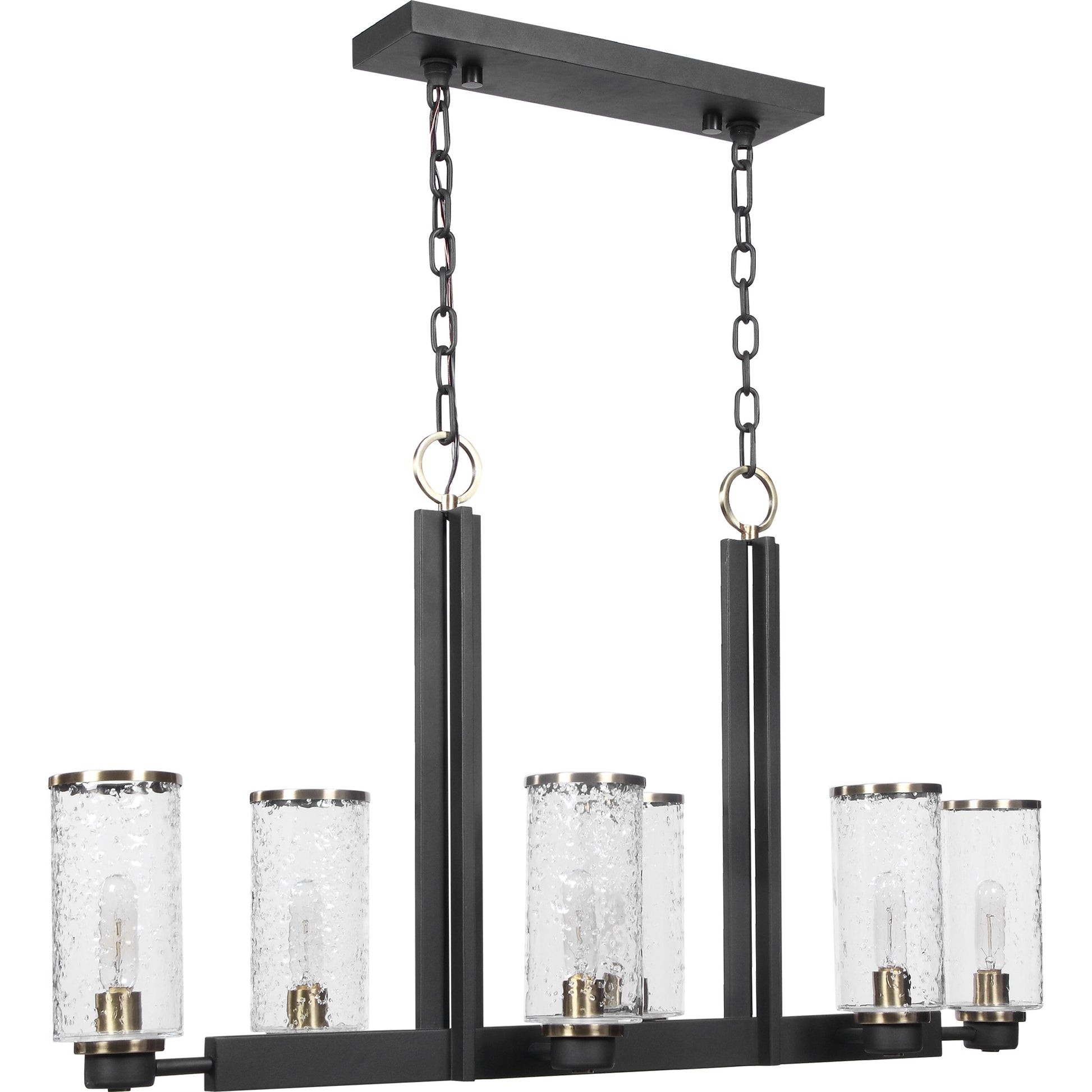 Jarsdel Industrial Island Light by Uttermost. Made from steel, glass in a transitional style.