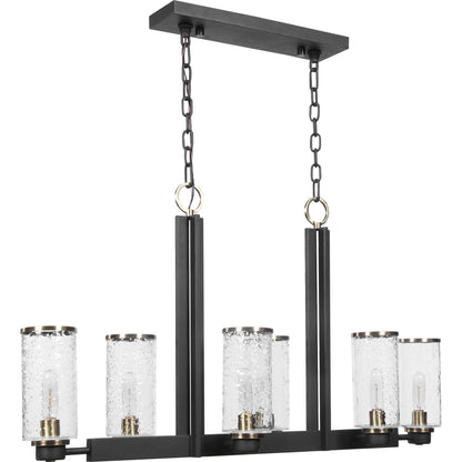 Jarsdel Industrial Island Light by Uttermost. Made from steel, glass in a transitional style.