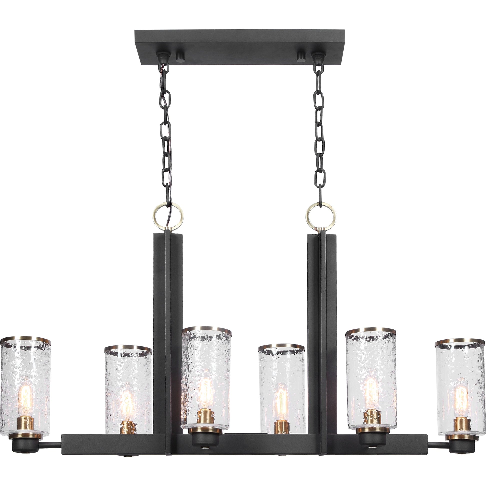 Jarsdel Industrial Island Light by Uttermost. Made from steel, glass in a transitional style.