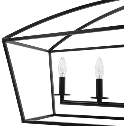 Clayton Linear Chandelier by Uttermost in weathered bronze. Made from steel in a modern style.