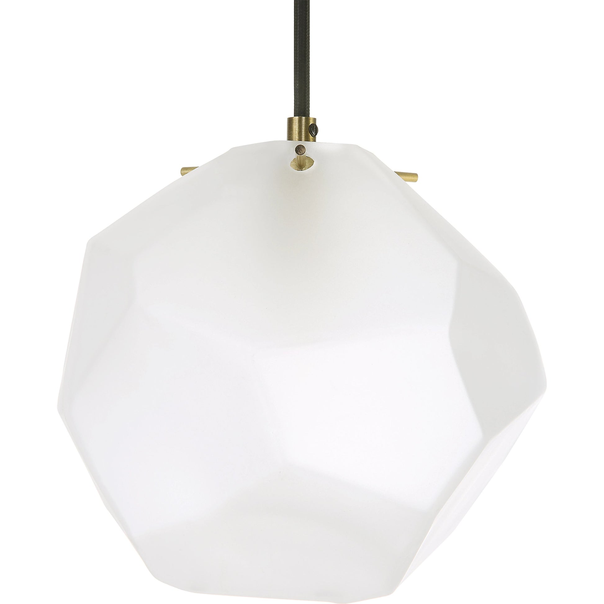 Geodesic 1 Light Mini Pendant by Uttermost in brass. Made from steel, glass in a modern style.