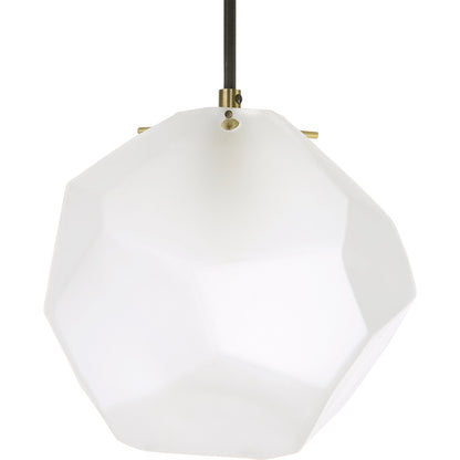 Geodesic 1 Light Mini Pendant by Uttermost in brass. Made from steel, glass in a modern style.