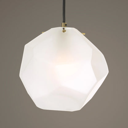 Geodesic 1 Light Mini Pendant by Uttermost in brass. Made from steel, glass in a modern style.