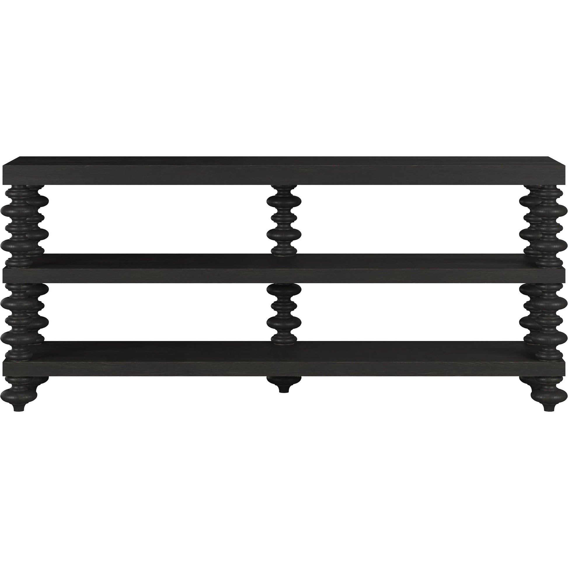 Atrium Console Table by A.R.T. Furniture in hand rubbed black, undertones of brown. Made from unique in a traditional style.
