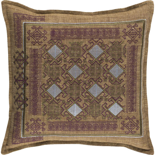 Litavka Pillow - 18369 by Surya. Made from front: 100% polyester, back: 100% cotton in a eclectic & global style.