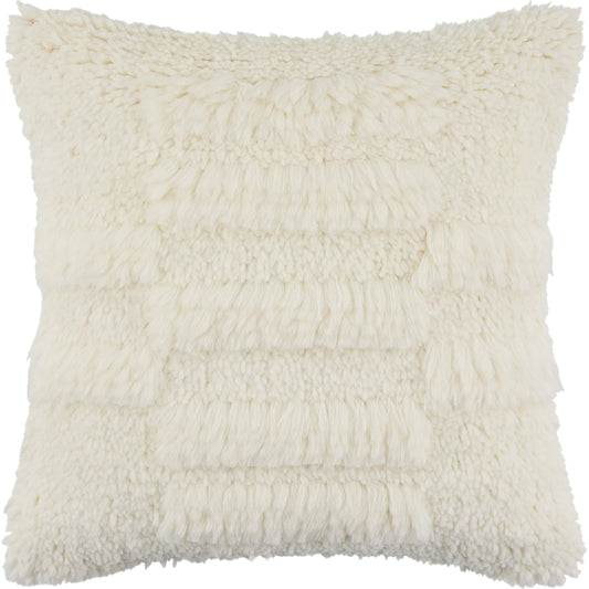 Lizzano Accent Pillow by Surya in ivory. Made from cotton in a transitional style.