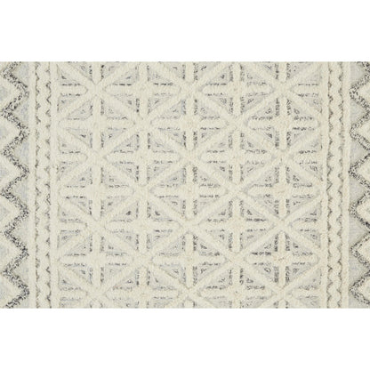 Anica Transitional Geometric Rug - 8007F by Feizy in ivory, black. Made from wool in a unique style.