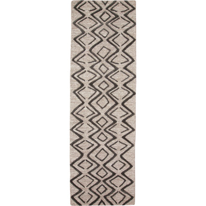 Enzo Transitional Geometric Rug - 8733F by Feizy in black, gray, taupe. Made from wool in a unique style.