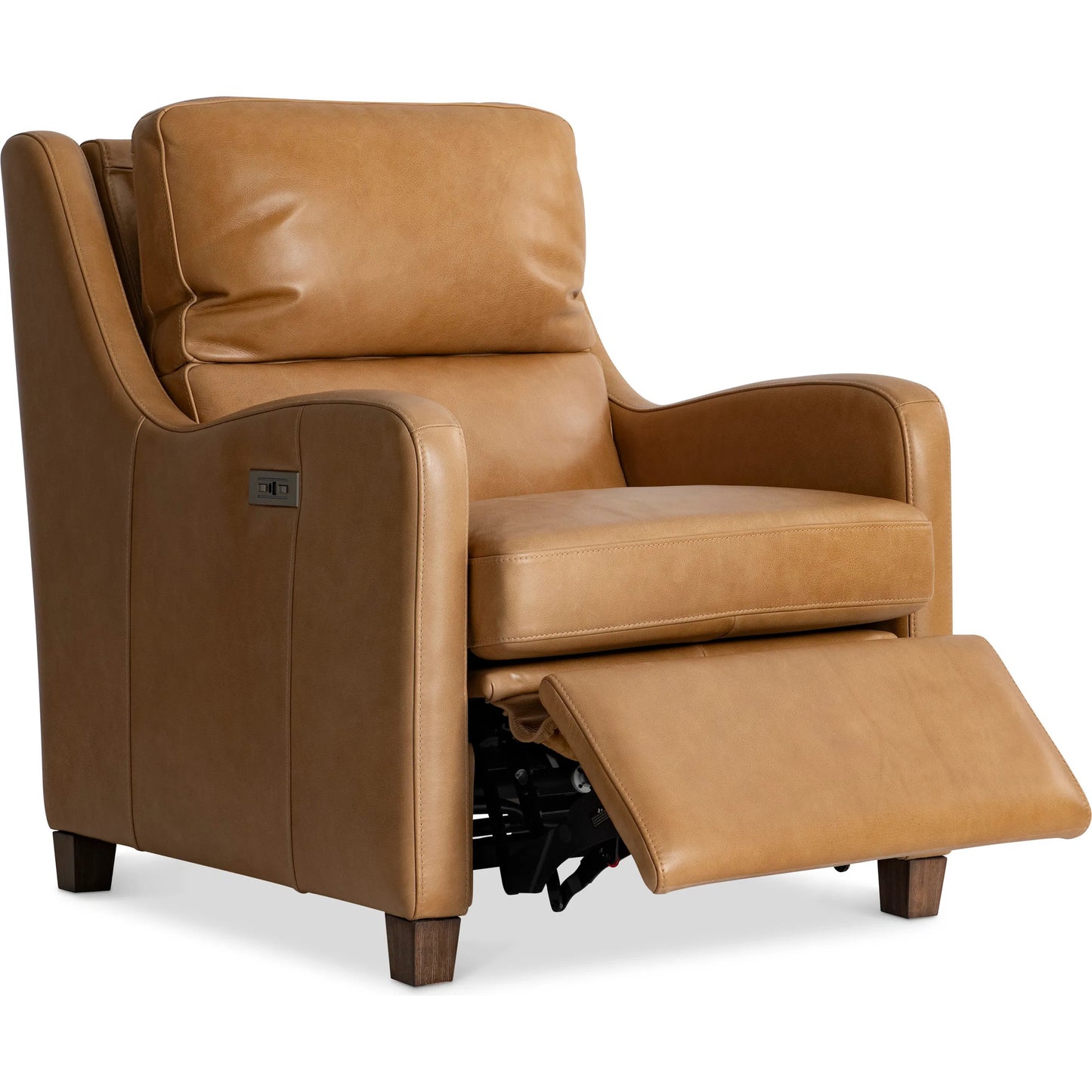 002 SI-2524013 | Additional Silo | Dillon Leather Recliner by Bernhardt in beige, tan. Made from leather in a traditional style.