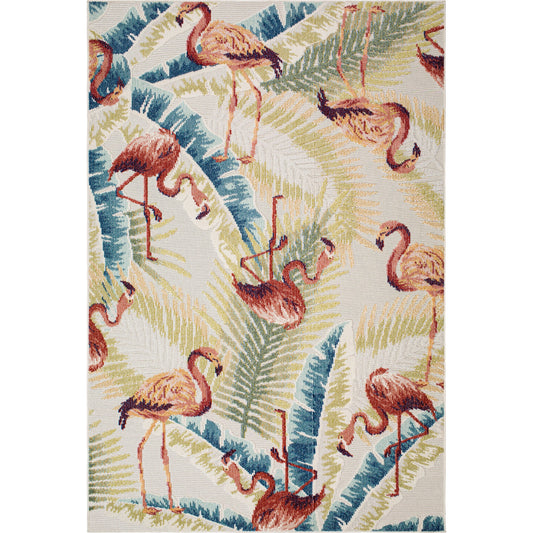 Lakeside Rug - 500193 by Livabliss in light slate, cream, olive, blue, rust, dark brown. Made from face: 100% polypropylene, warp: 100% polypropylene in a unique style.