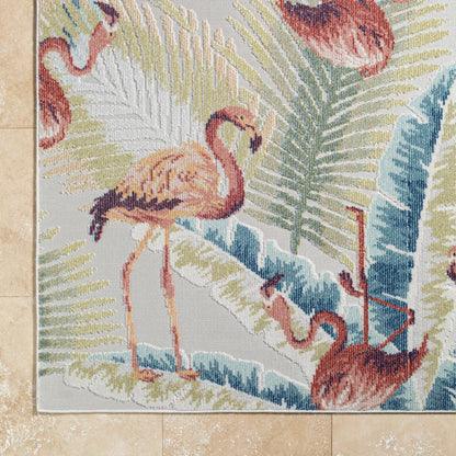 Lakeside Rug - 500193 by Livabliss in light slate, cream, olive, blue, rust, dark brown. Made from face: 100% polypropylene, warp: 100% polypropylene in a unique style.