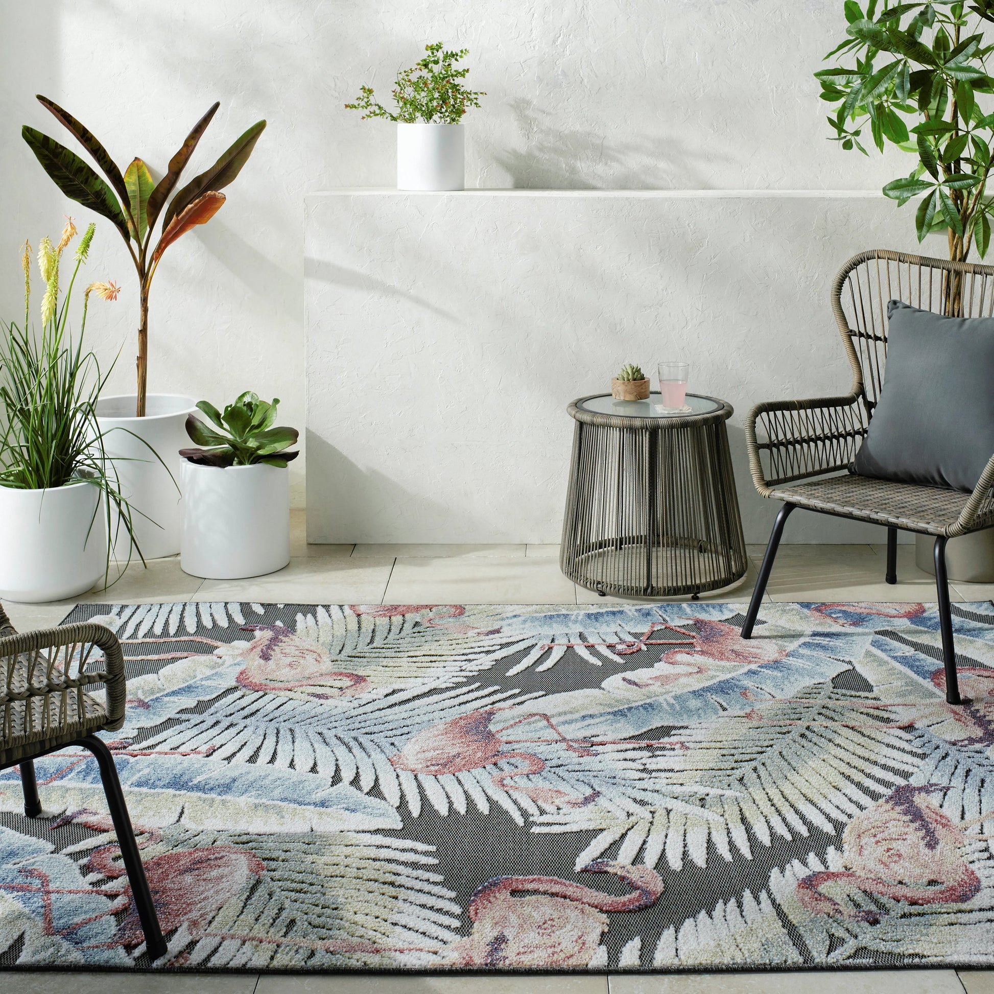 Lakeside Rug - 500193 by Livabliss in light slate, cream, olive, blue, rust, dark brown. Made from face: 100% polypropylene, warp: 100% polypropylene in a unique style.