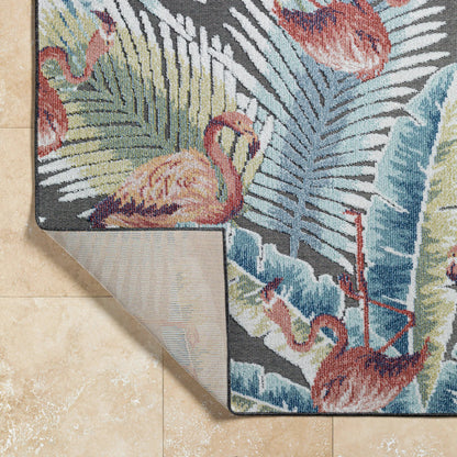 Lakeside Rug - 500193 by Livabliss in light slate, cream, olive, blue, rust, dark brown. Made from face: 100% polypropylene, warp: 100% polypropylene in a unique style.