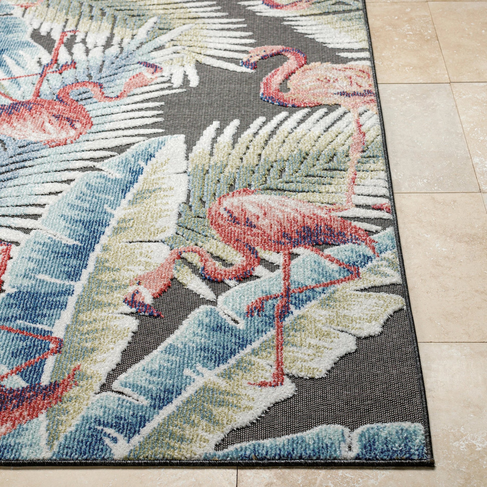 Lakeside Rug - 500193 by Livabliss in light slate, cream, olive, blue, rust, dark brown. Made from face: 100% polypropylene, warp: 100% polypropylene in a unique style.