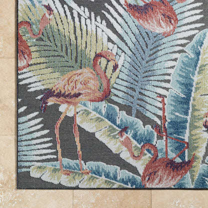 Lakeside Rug - 500193 by Livabliss in light slate, cream, olive, blue, rust, dark brown. Made from face: 100% polypropylene, warp: 100% polypropylene in a unique style.