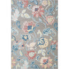 Gray, Rust, Dark Blue, Blue, Cream, Tan / 2' x 2'11"