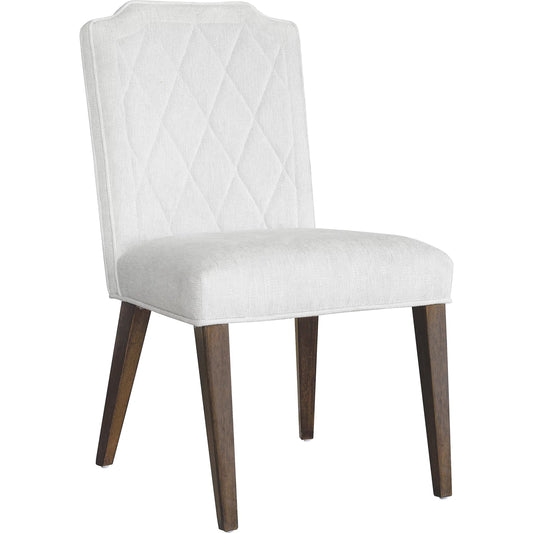 Asher Park Upholstered Side Chair by Pulaski Furniture in cloud, piano brown. Made from rubberwood solids in a unique style.