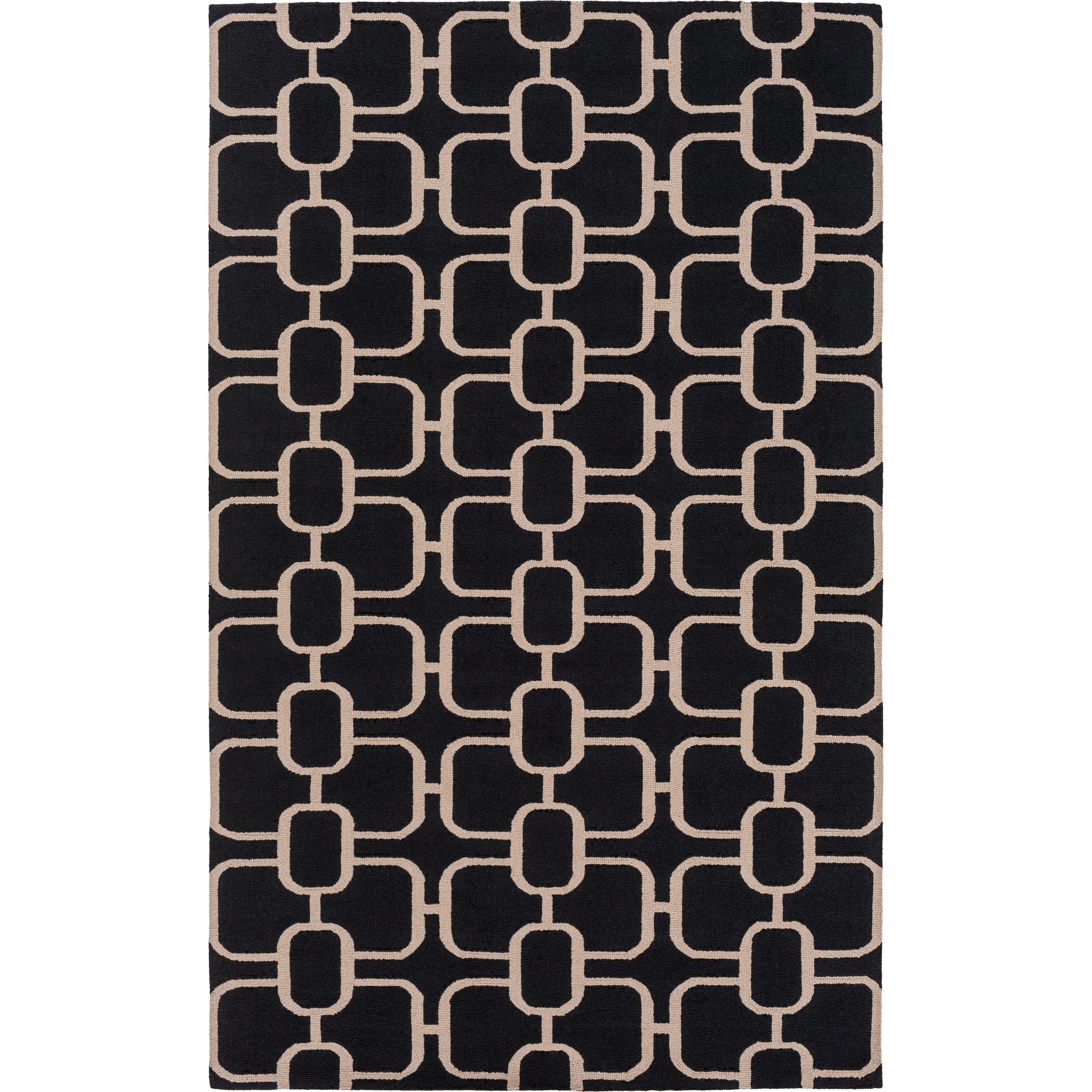 Lockhart LKH-9002 Rug by Surya in black, beige. Made from 100% wool in a unique style.