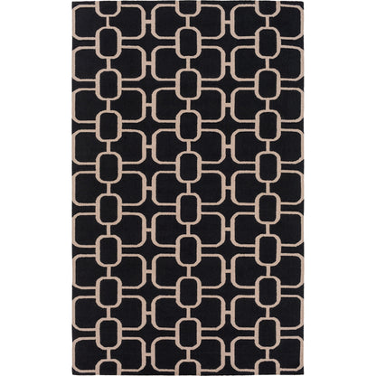 Lockhart LKH-9002 Rug by Surya in black, beige. Made from 100% wool in a unique style.