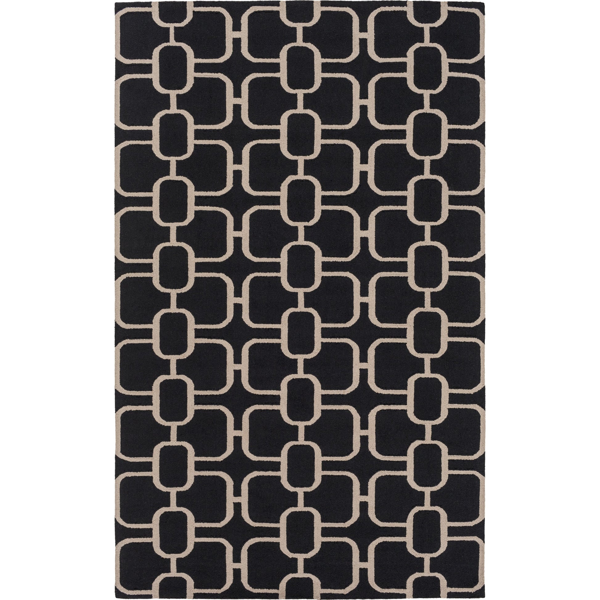 Lockhart LKH-9002 Rug by Surya in black, beige. Made from 100% wool in a unique style.