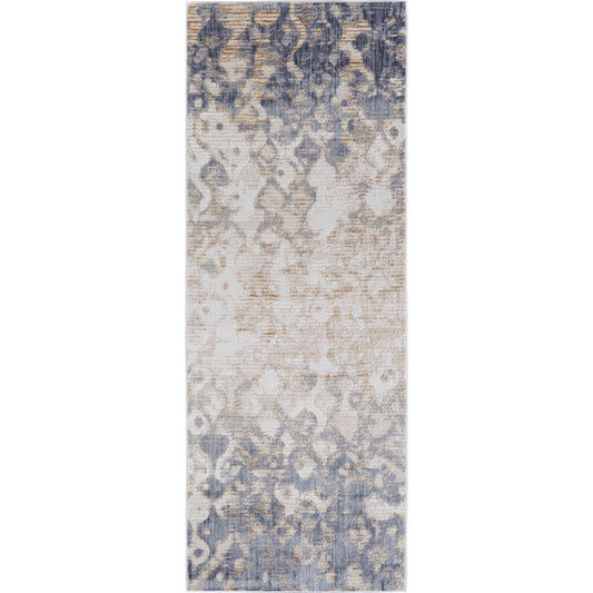 Laina Transitional Gradient & Rug - 39G7F by Feizy in tan, ivory, blue. Made from unique in a unique style.