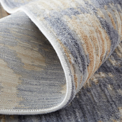 Laina Transitional Gradient & Rug - 39G7F by Feizy in tan, ivory, blue. Made from unique in a unique style.