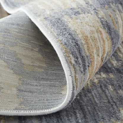 Laina Transitional Gradient & Rug - 39G7F by Feizy in tan, ivory, blue. Made from unique in a unique style.
