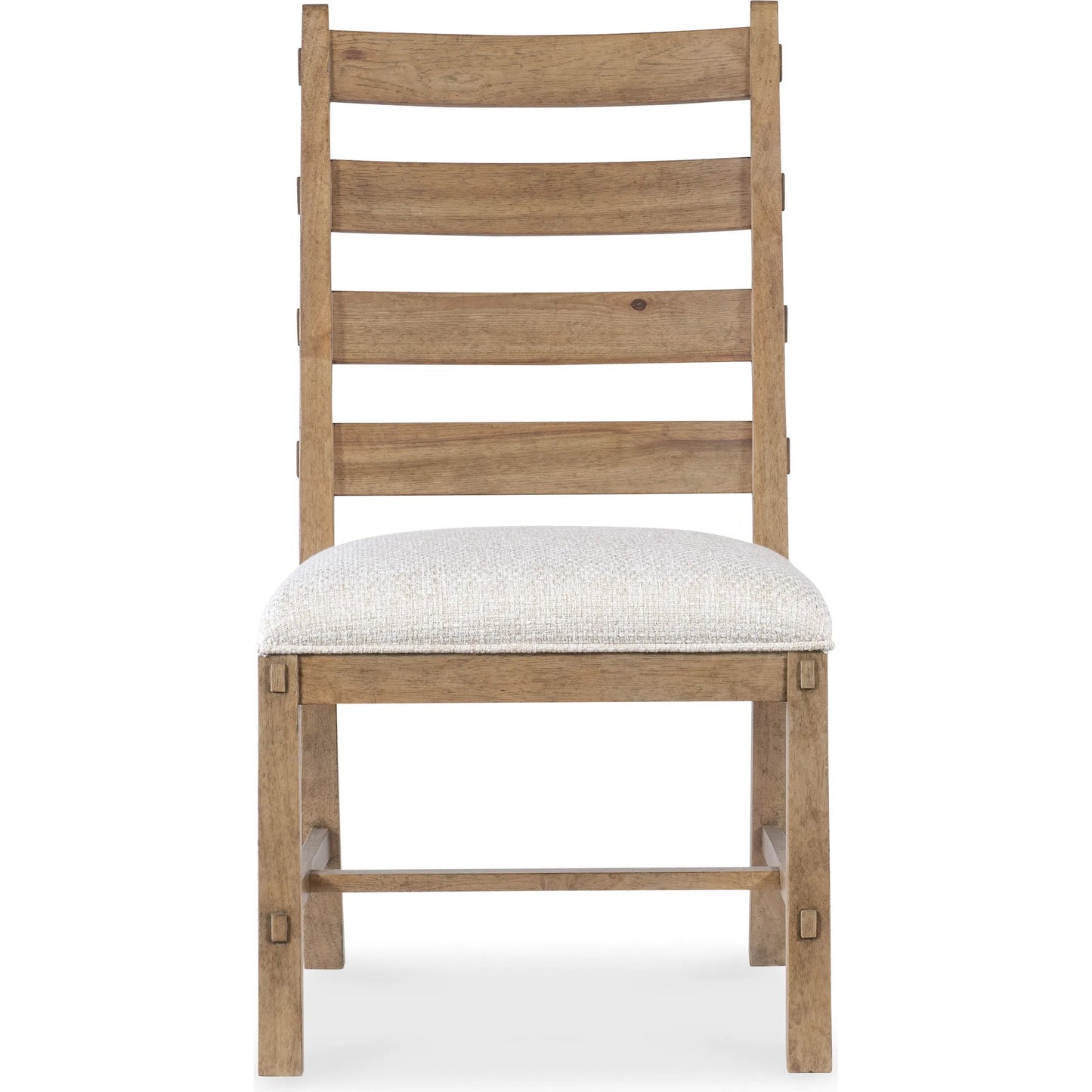003 SI-2250718 | Additional Silo | Vineyard Row Ladderback Side Chair by Hooker Furniture in beige and sonoma. Made from 57% polyester, 43% cationic poly in a transitional style.